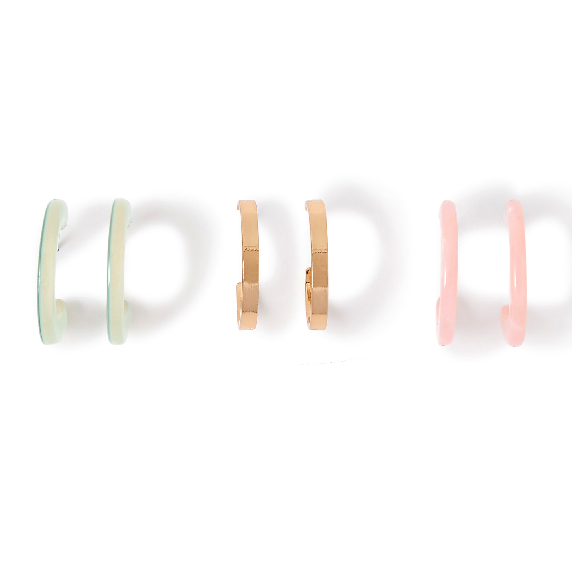 Accessorize London Women's multi Celestial Set of 3 Resin Hoop Earring Pack