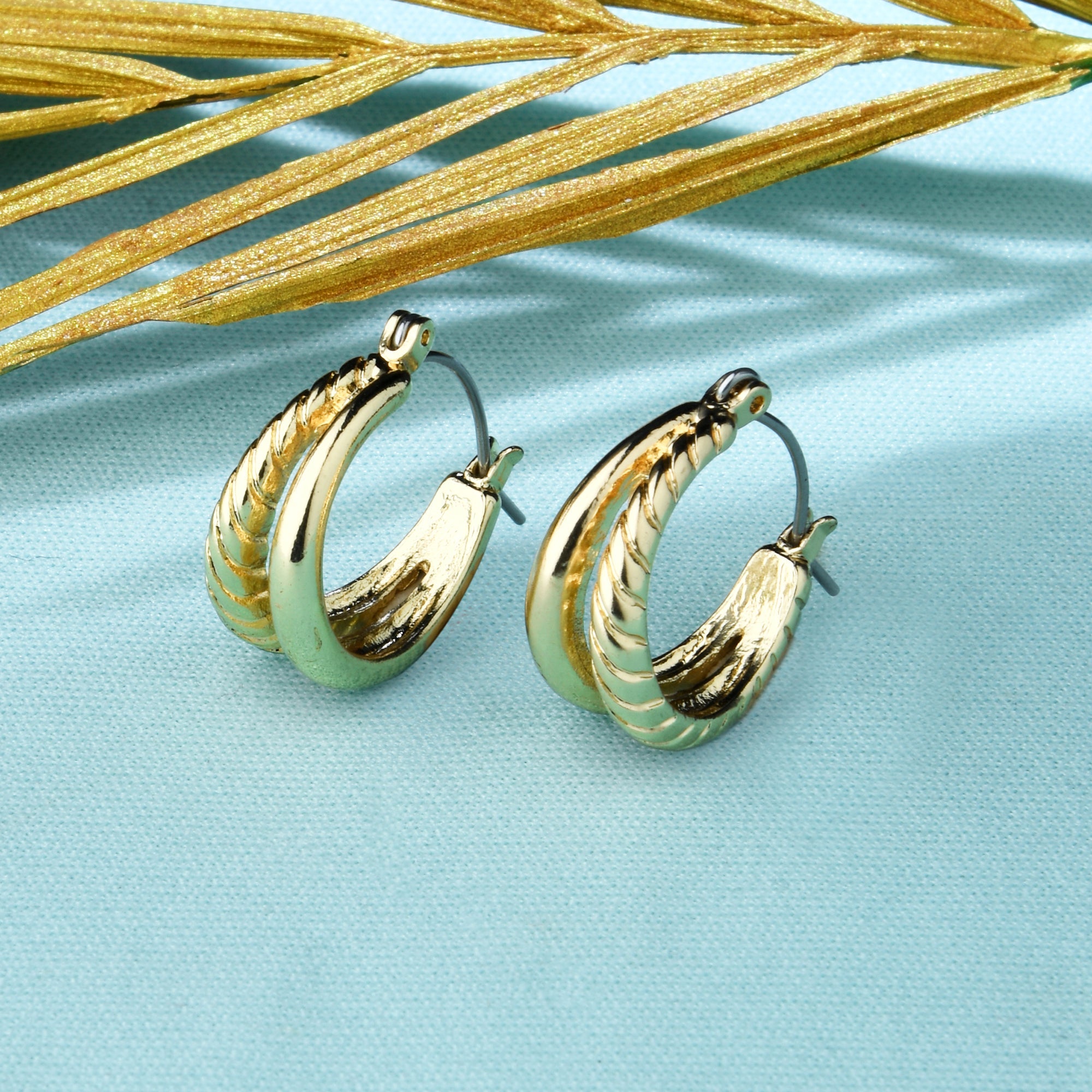 Vintage gold shrimp on sale earrings