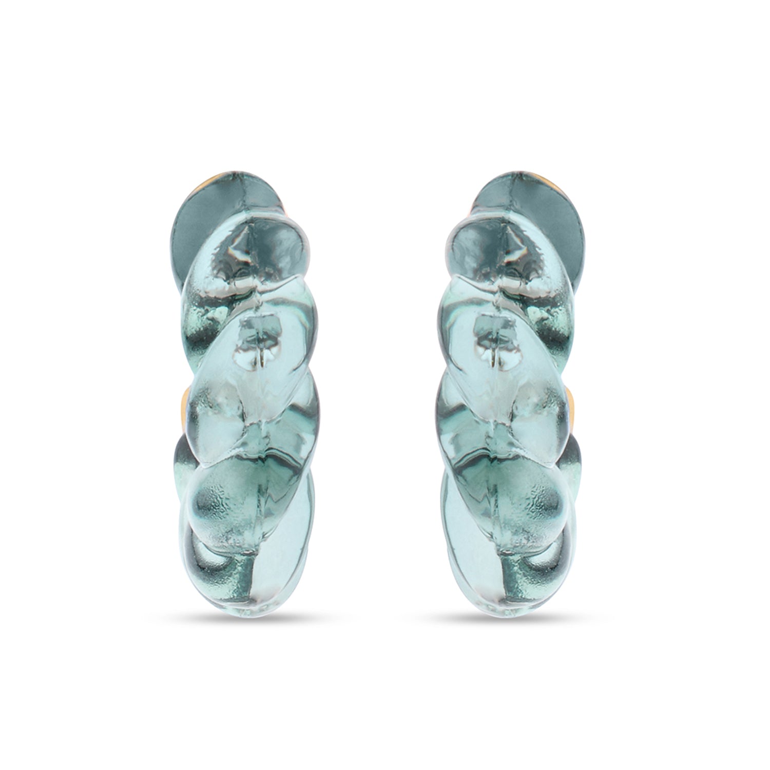 Accessorize London Women's blue 90S Flashback Twisted Resin Hoop Earring
