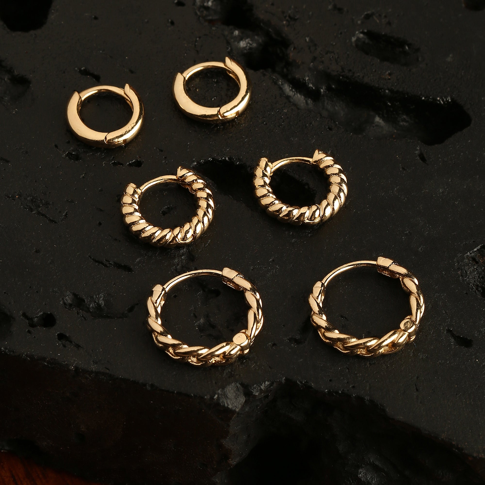 Plain small deals gold hoop earrings