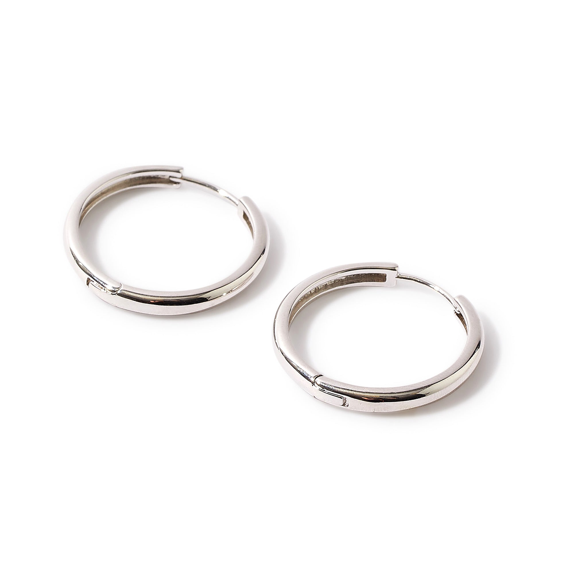 Accessorize London Real Platinum- Plated Silver Z Chunky Hoops