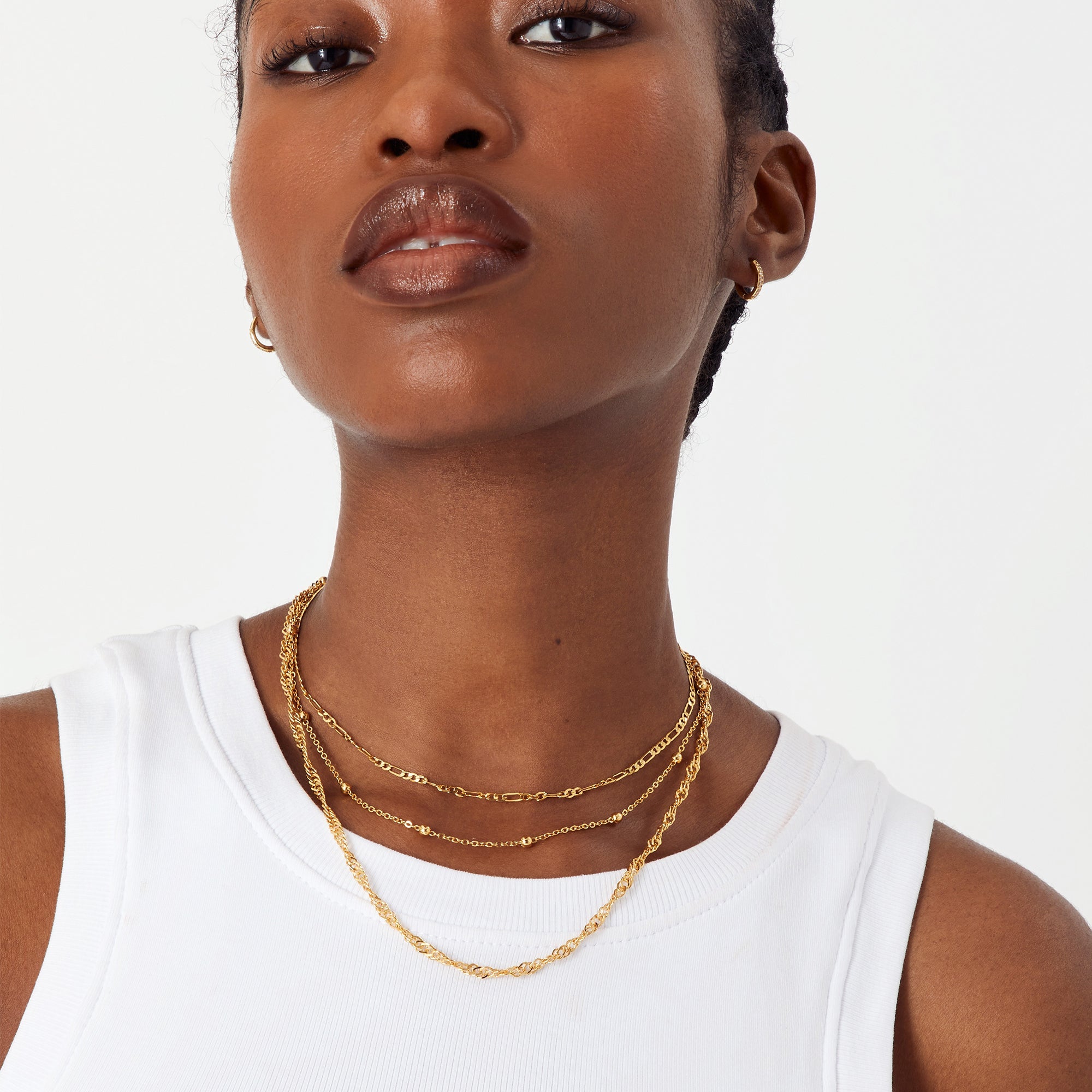 Buy Layered Twisted Chain Necklace Pack of 3 Online - Accessorize India