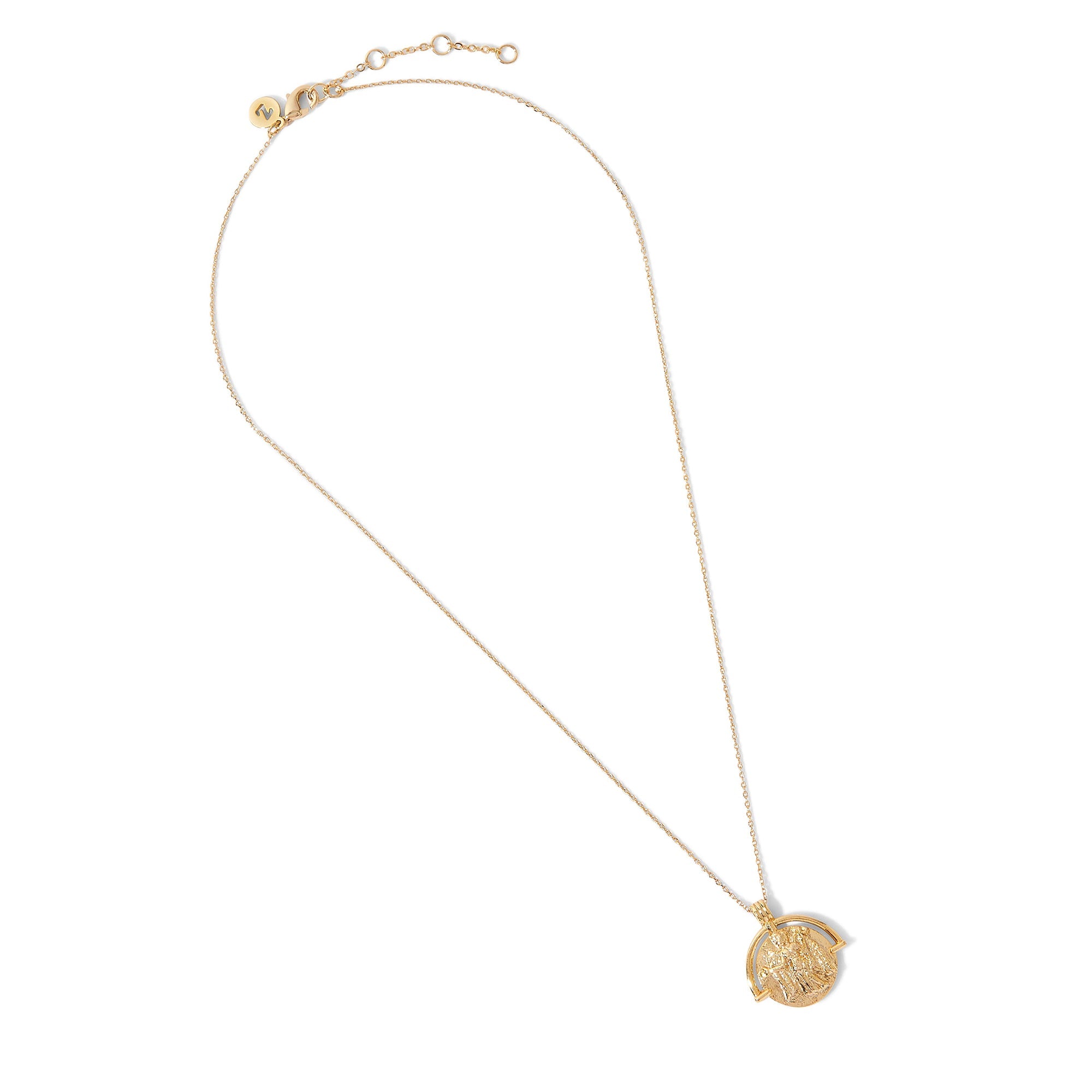 Real Gold Plated Z Modern Heirloom Coin Necklace For Women By Accessorize London