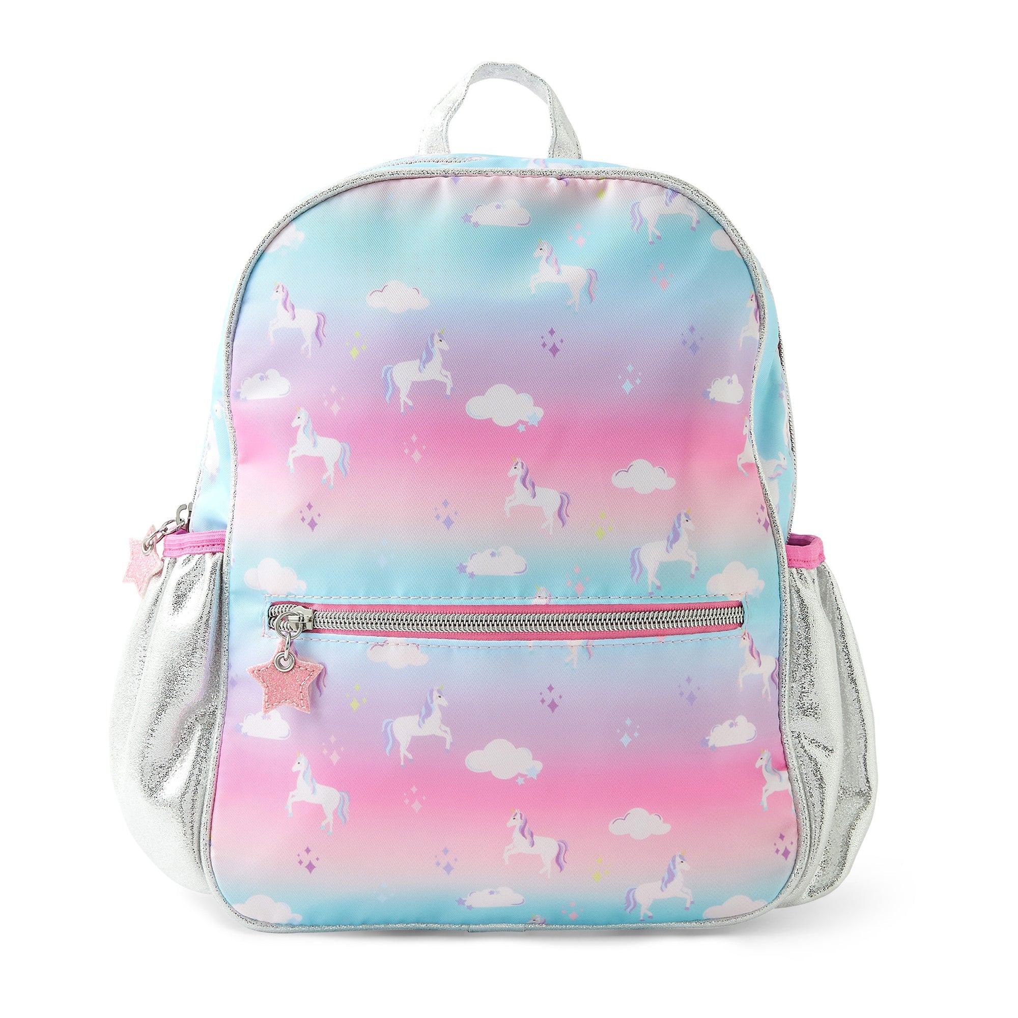 Girls Unicorn Print Pocket Front Backpack