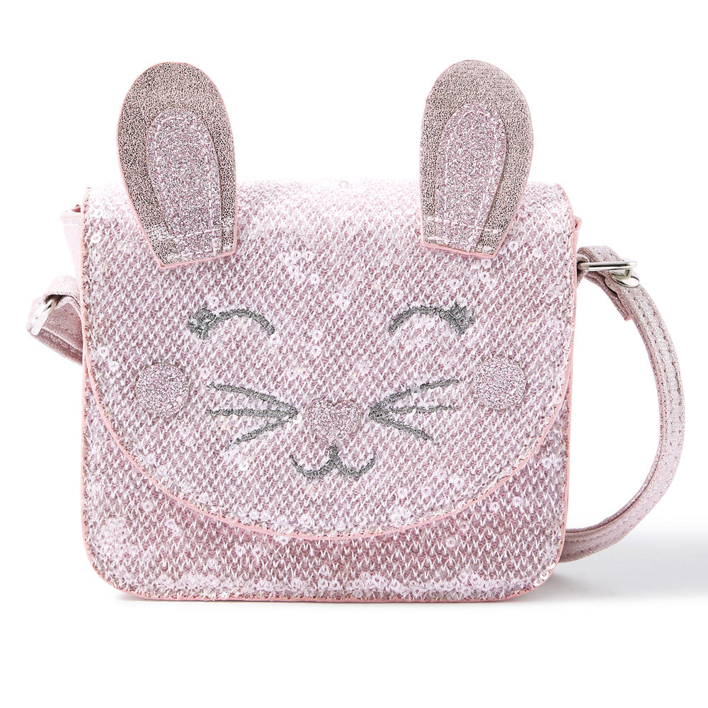 Accessorize London Girl's Pink Sequin Bunny X Body Bag