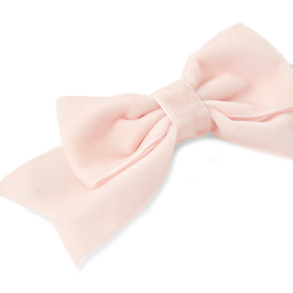 Accessorize London Girl's Pink Hair Velvet Bow Barette