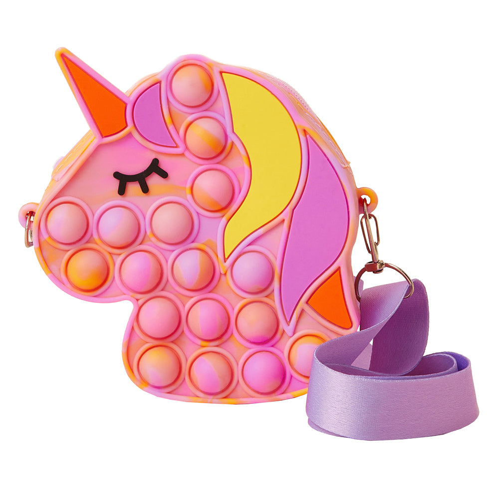 Accessorize London Girl's Multi Unicorn Push Popper Sling Bag