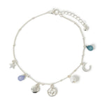 Accessorize London Women's Silver Celestial Charmy Anklet