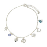Accessorize London Women's Silver Celestial Charmy Anklet