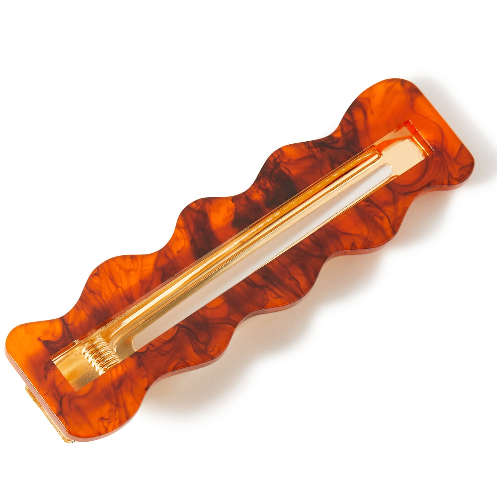 Accessorize London Women'S Tort Wavey Tortoise Shell Barette Hair Clip