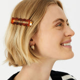 Accessorize London Women'S Tort Wavey Tortoise Shell Barette Hair Clip