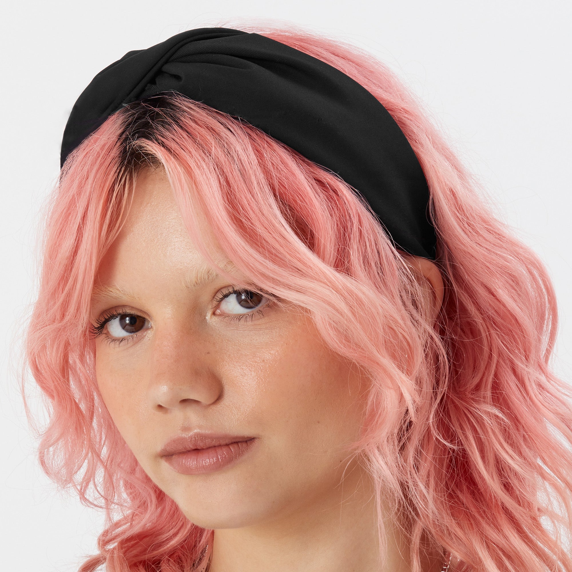 Accessorize London Women's Black Wide Twist Satin Headband