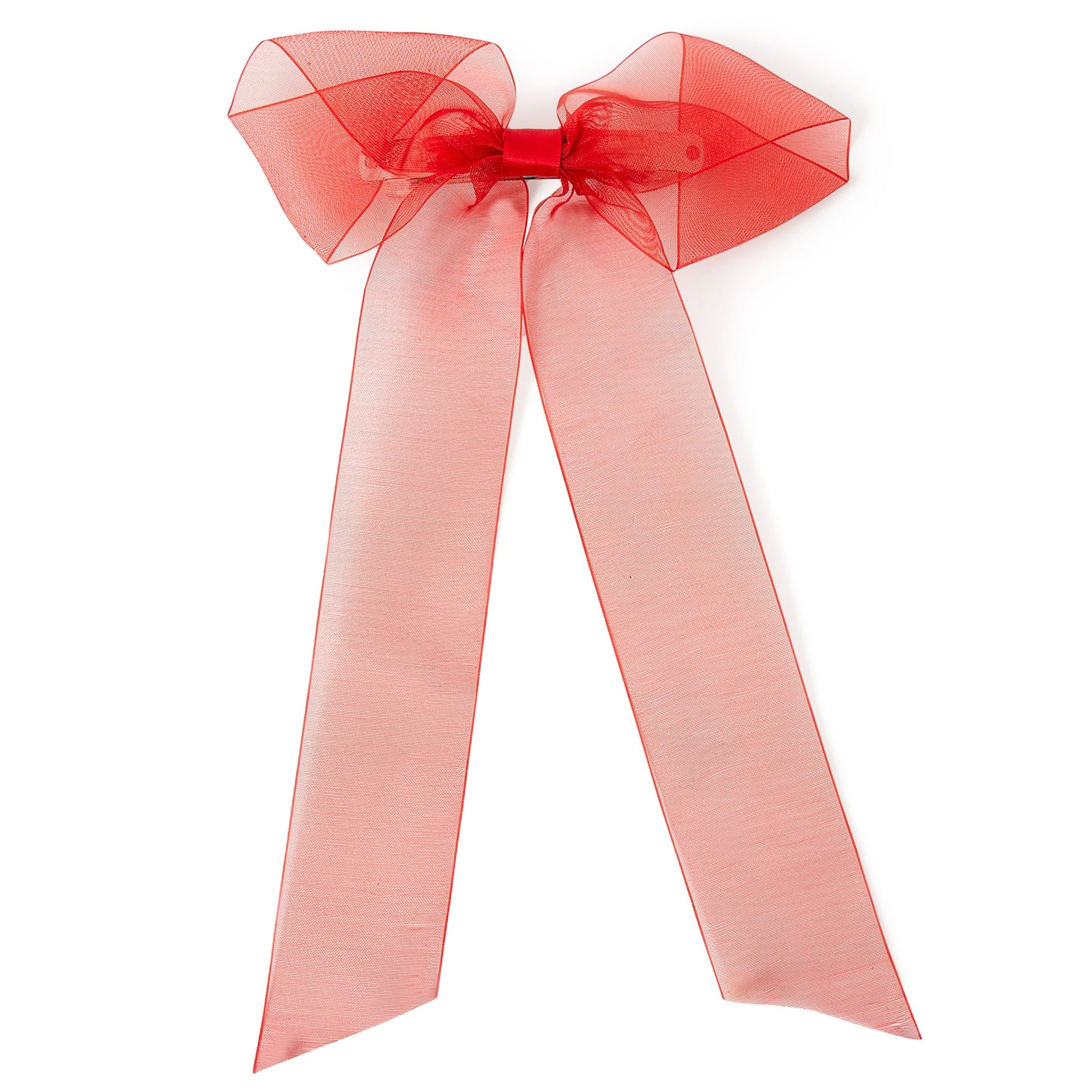 Accessorize London Women's Organza Bow Hair Clip-Red