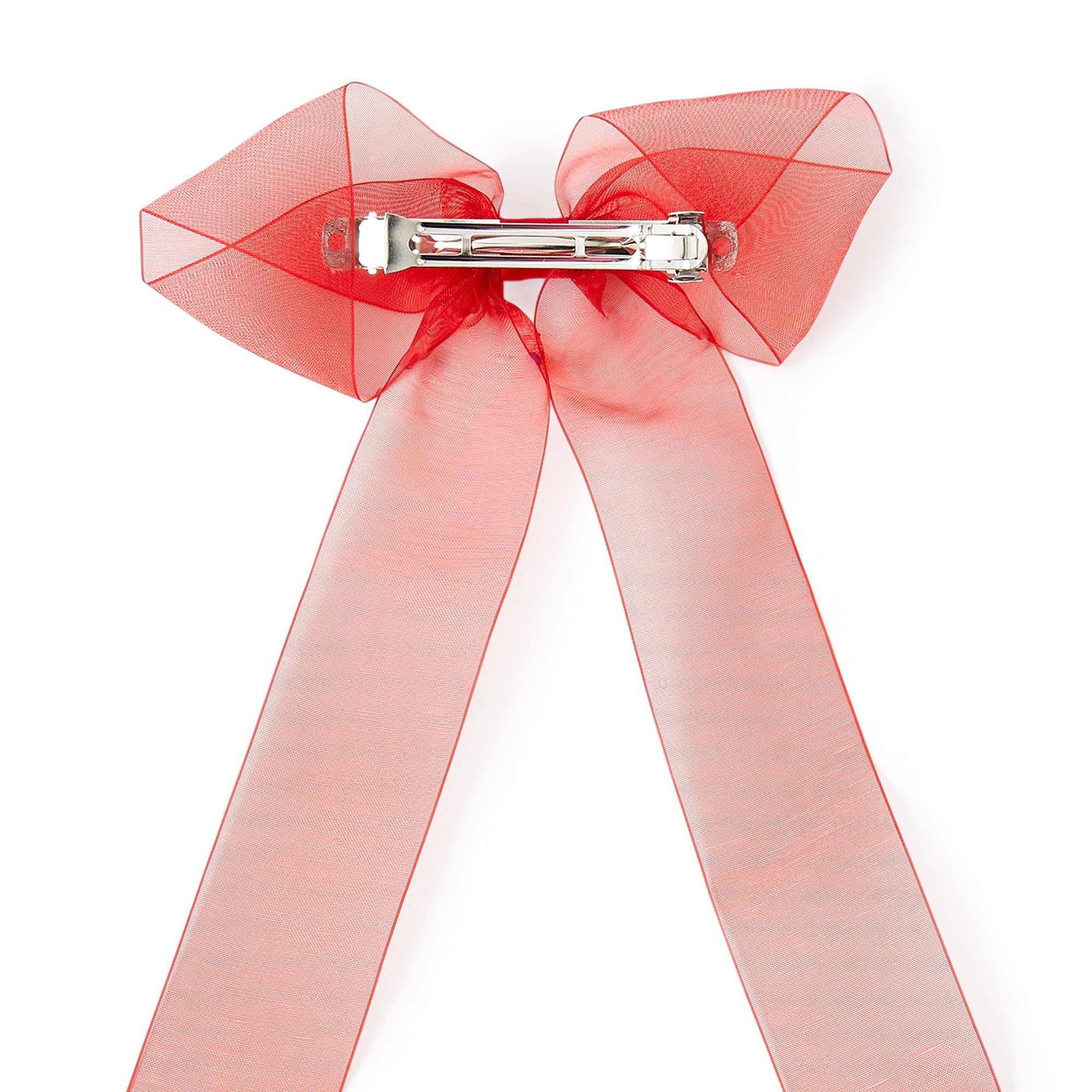 Accessorize London Women's Organza Bow Hair Clip-Red