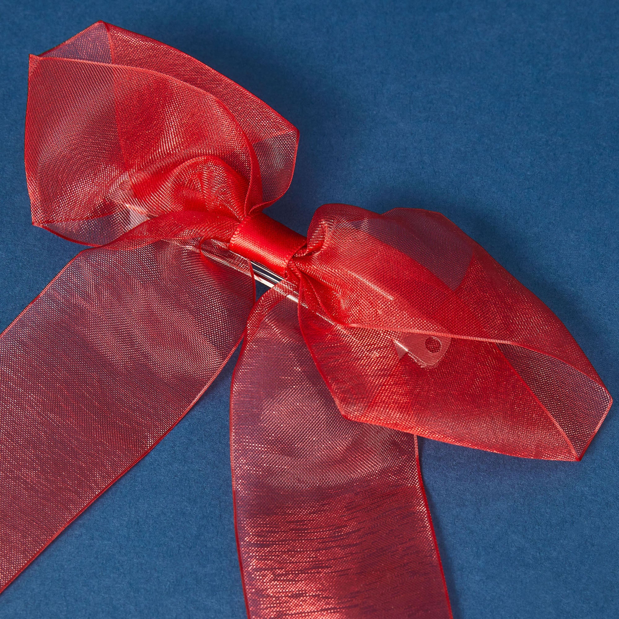 Accessorize London Women's Organza Bow Hair Clip-Red