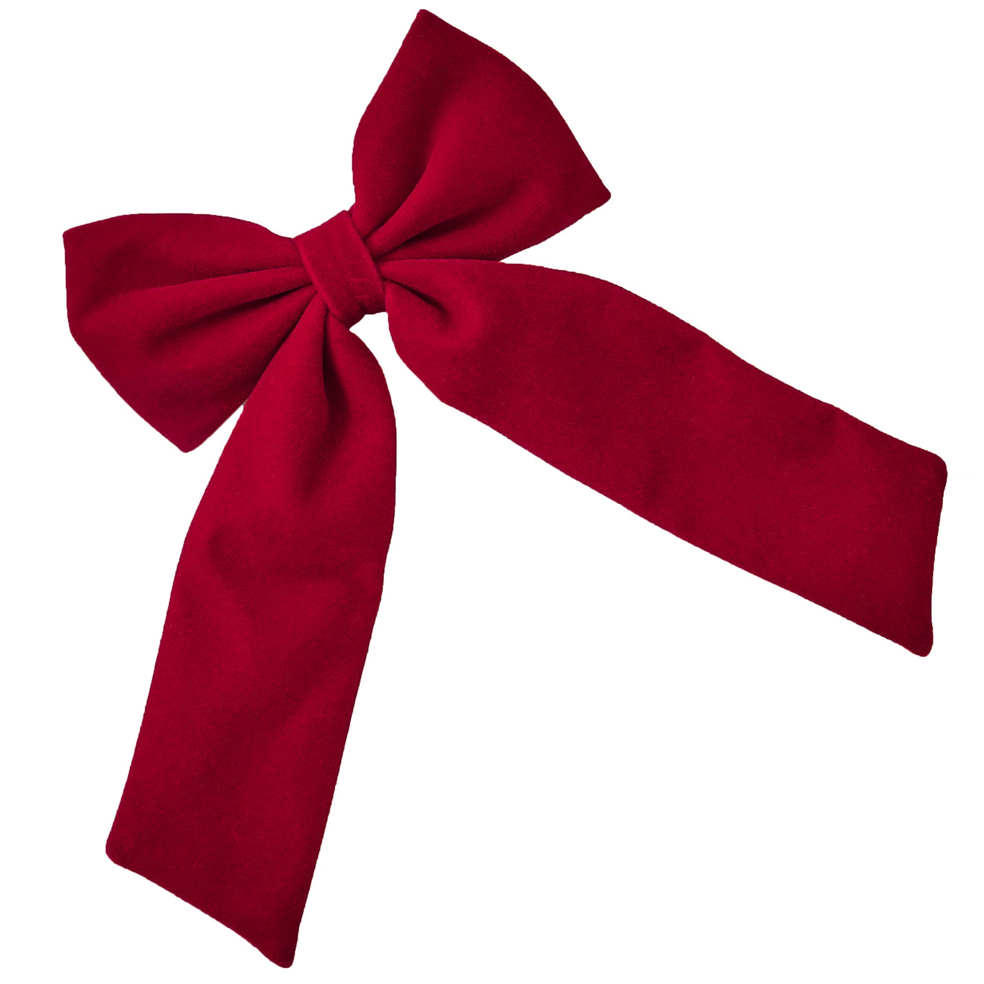 Accessorize London Women's Velvet Soft Bow Hair Clip-Red