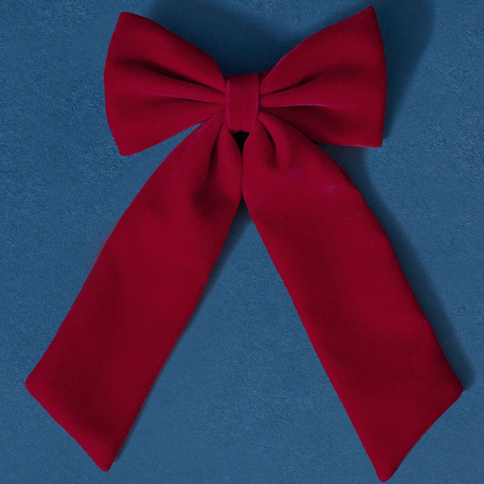 Accessorize London Women's Velvet Soft Bow Hair Clip-Red