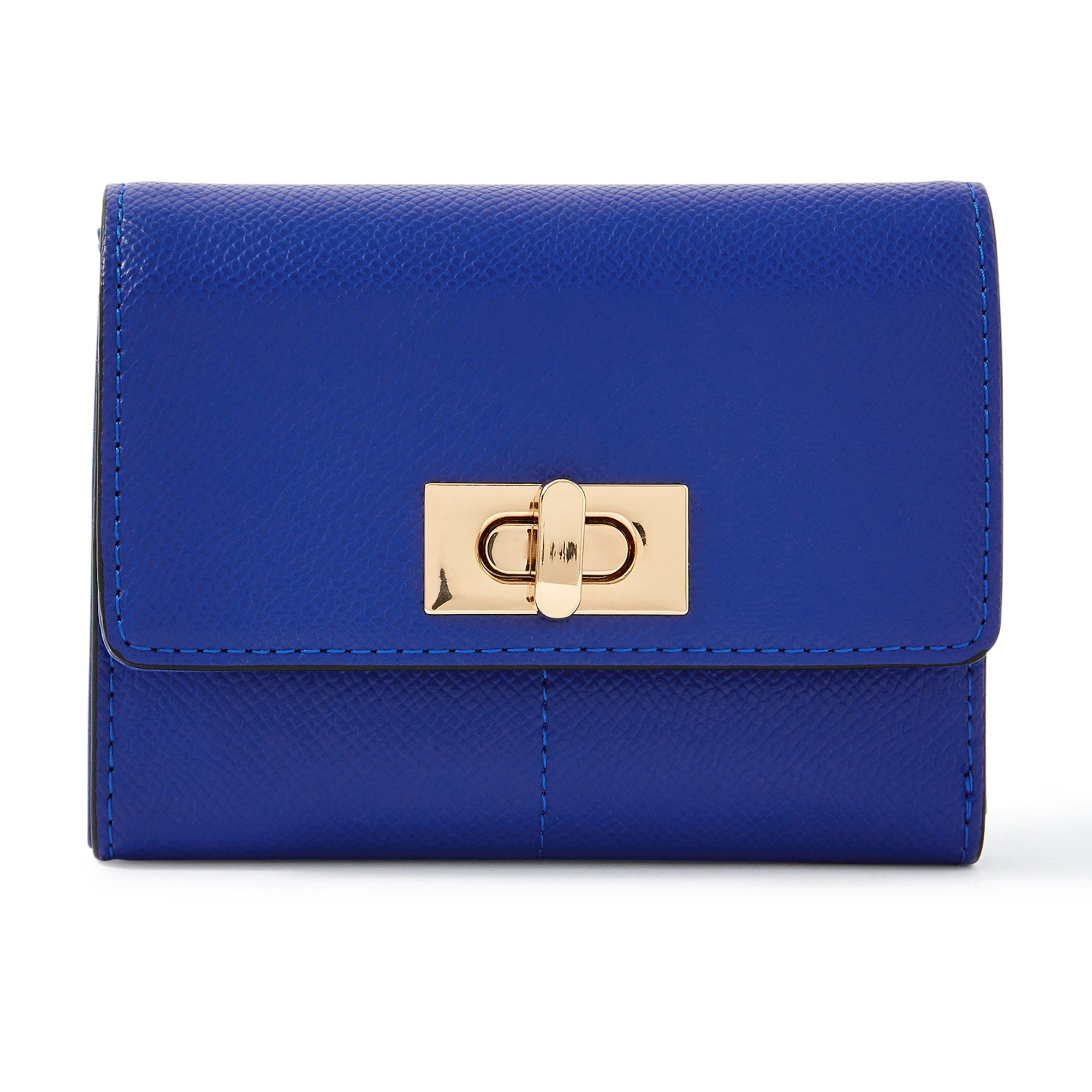 Accessorize London Women's Faux Leather Sandra Wallet - Blue
