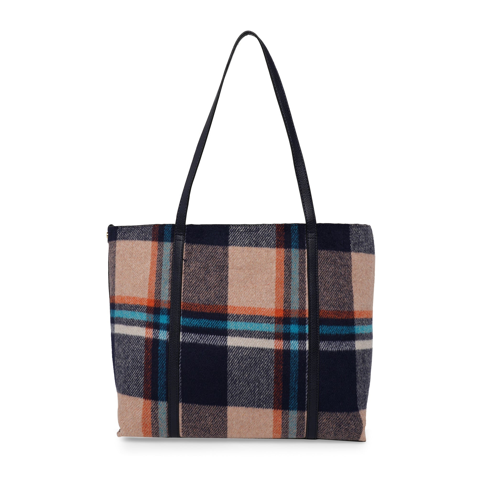 Accessorize London Women'S Fabric Blue Camden Check Tote Bag