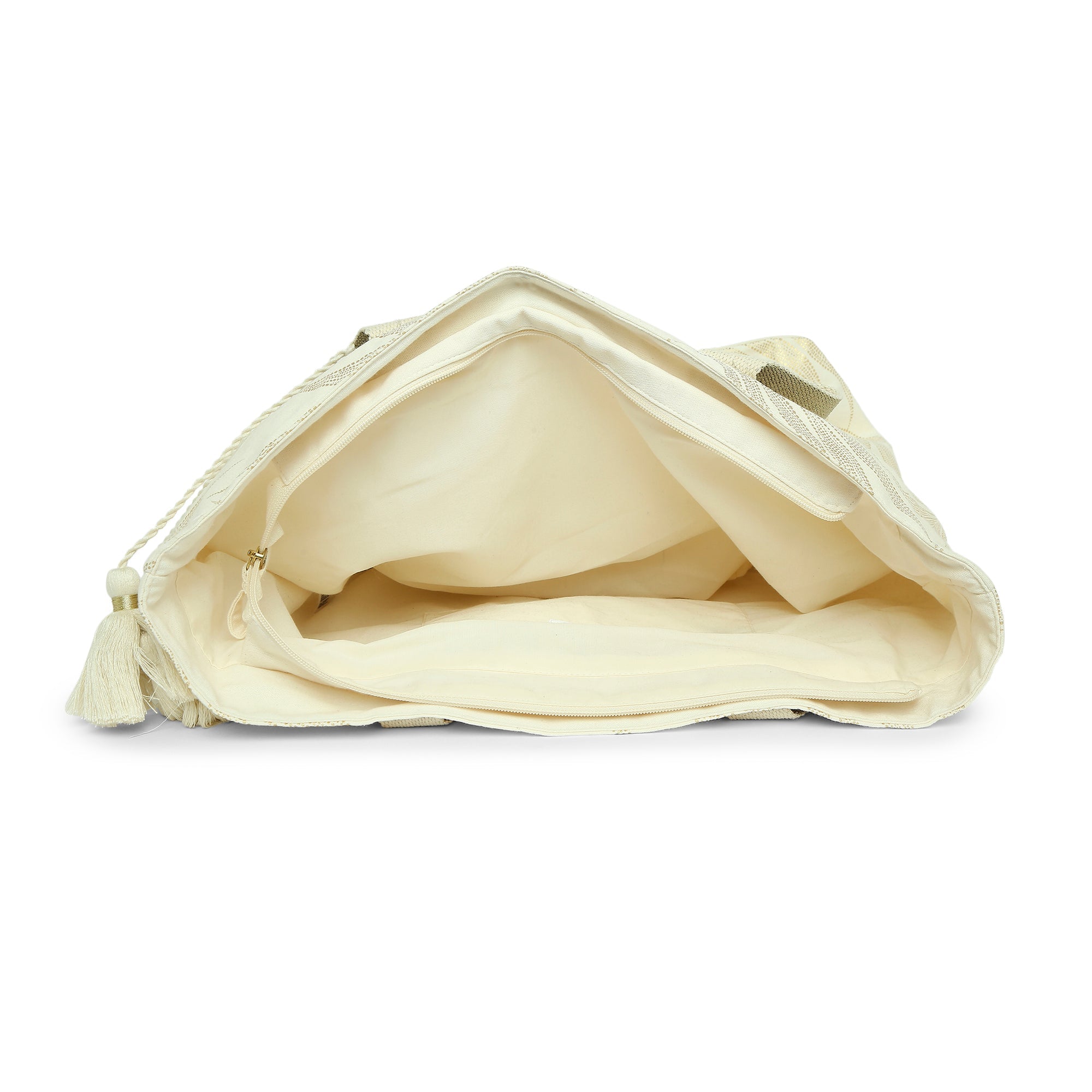 Accessorize London Women's Pure Cotton Cream Leah Leaf Printed Tote Bag