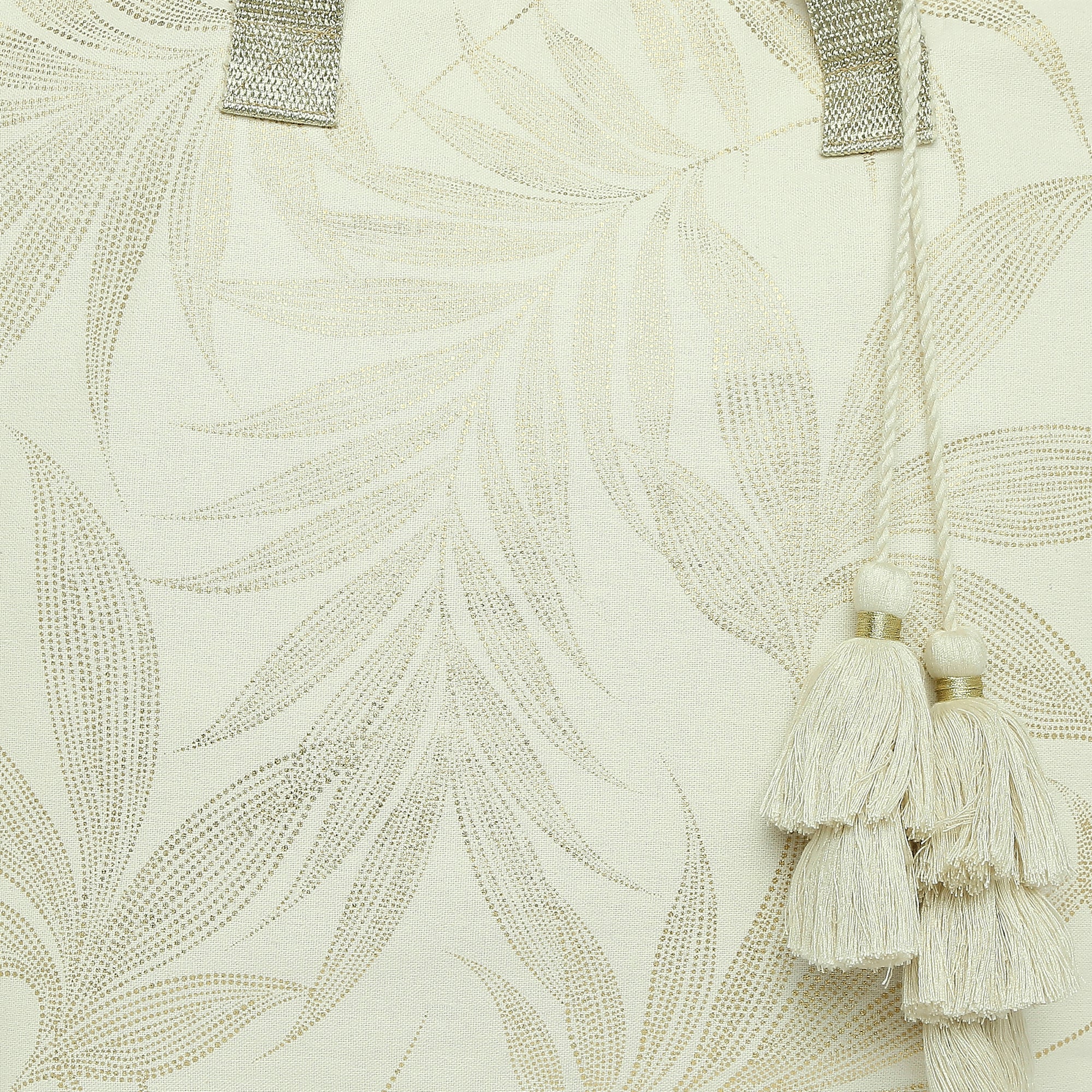 Accessorize London Women's Pure Cotton Cream Leah Leaf Printed Tote Bag