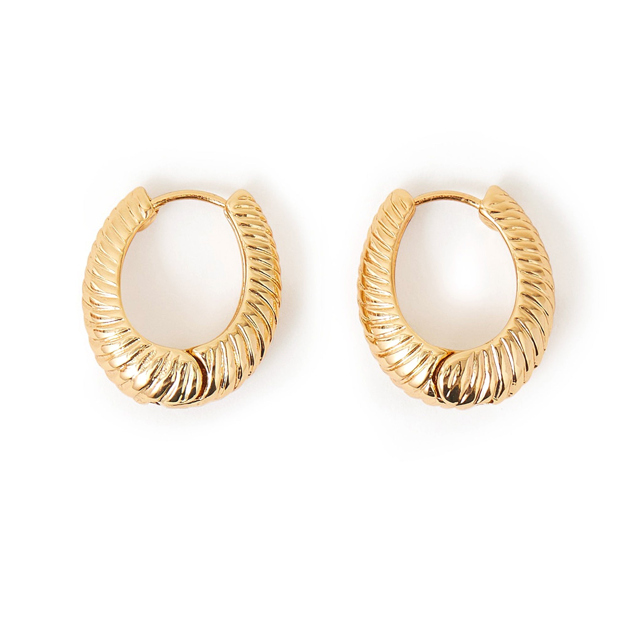 Real Gold Plated Gold Z Creole Hoops Earrings