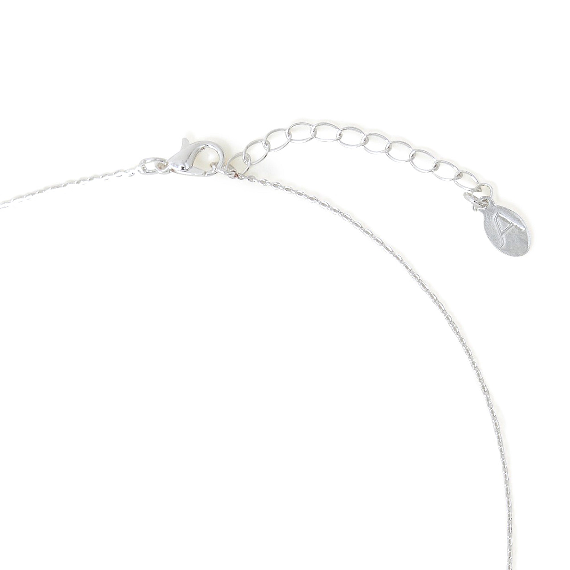 Accessorize London Women's Silver Circle Drop Station Necklace