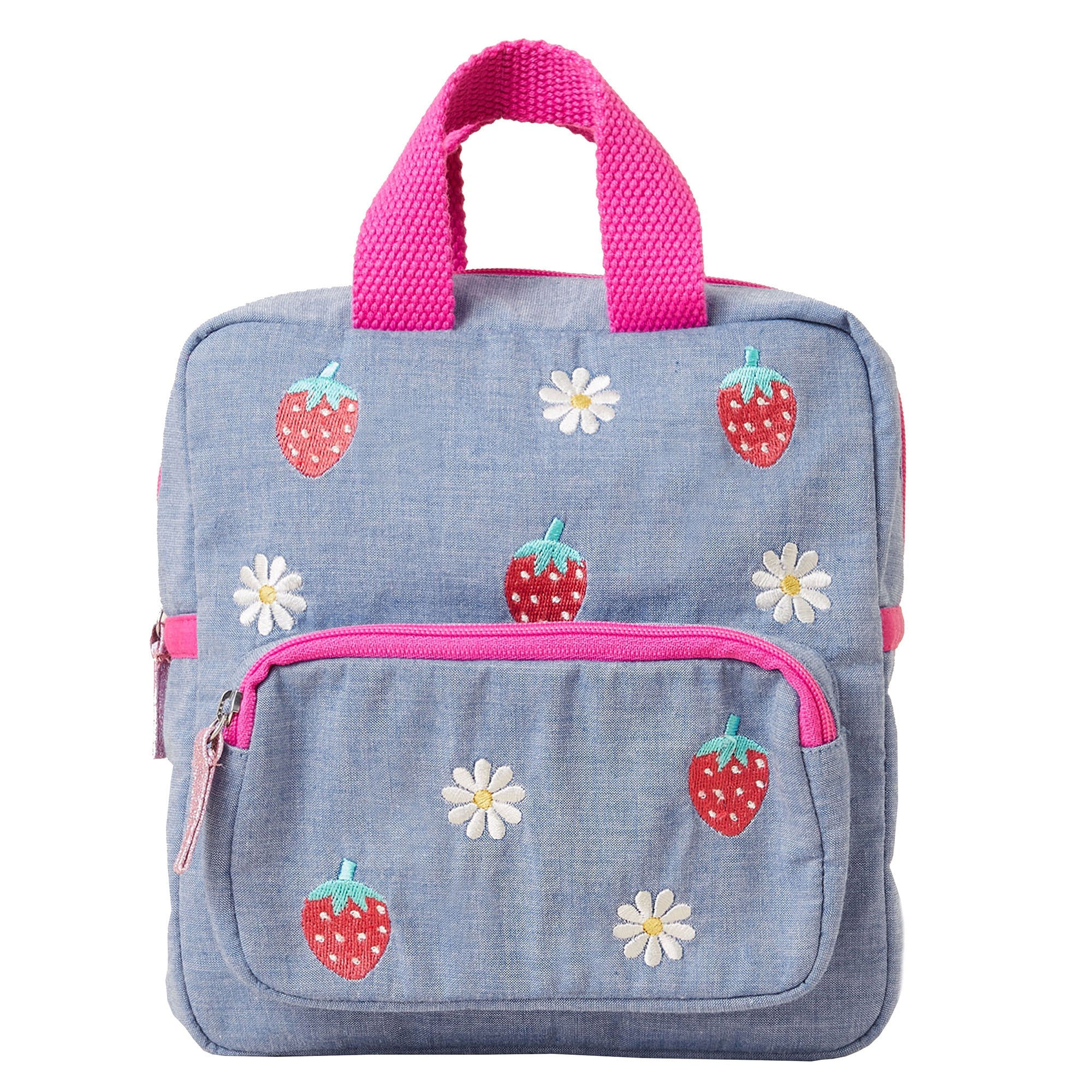 Accessorize London Girl's Chambray Strawberry Backpack