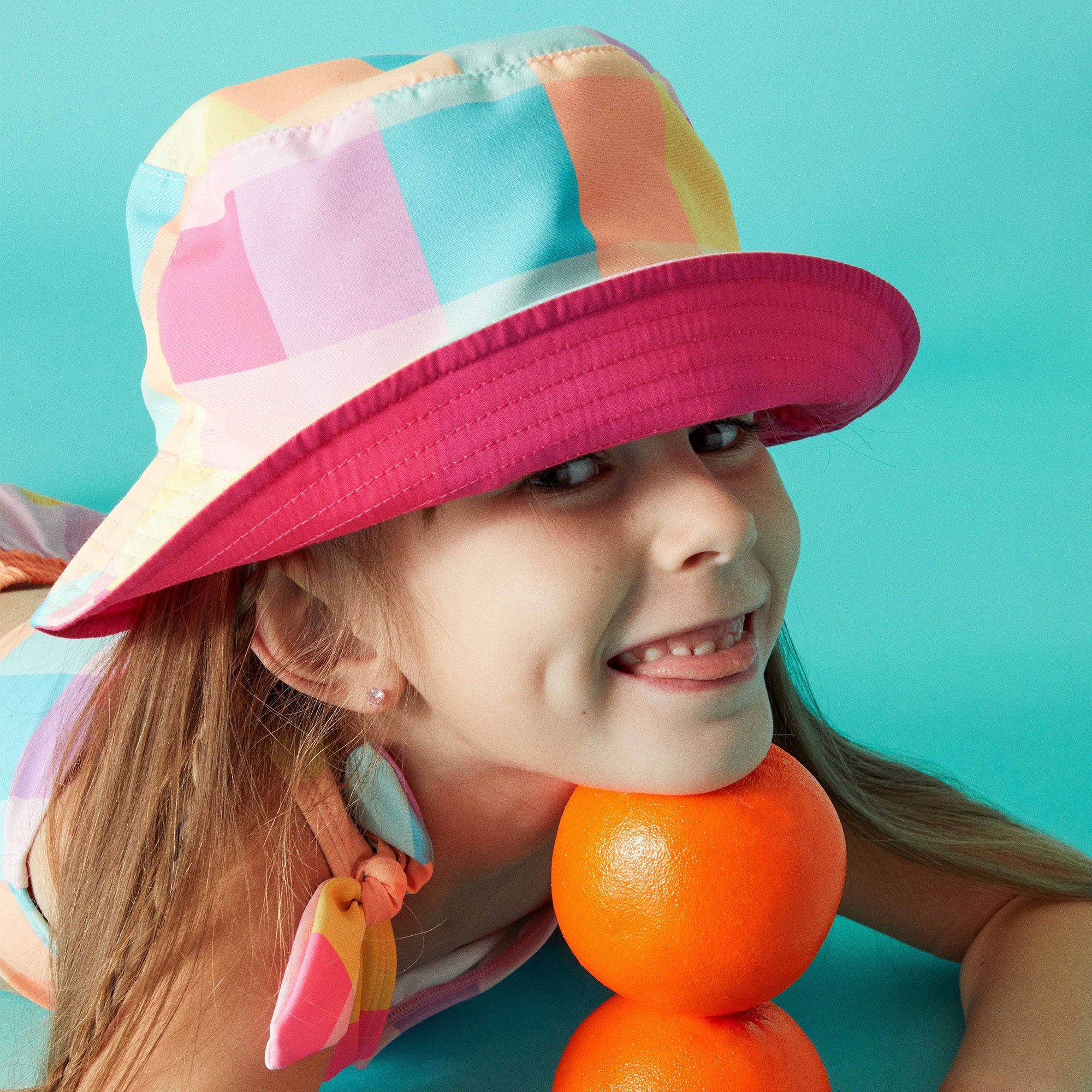Accessorize London Girl's Check Bucket Hat 3-6 Years