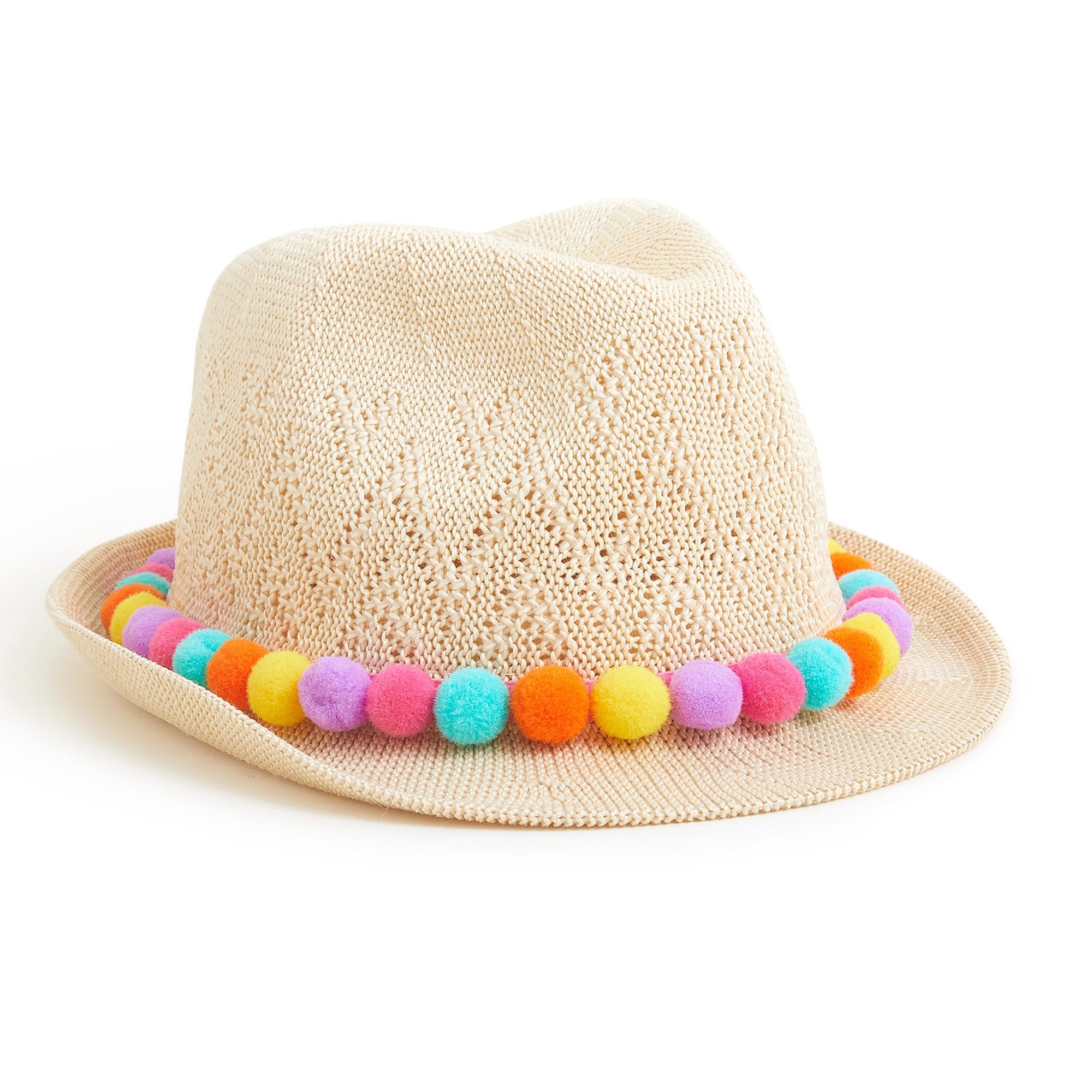 Accessorize London Girl's Pom Pom Packable Trilby 7-12 Years