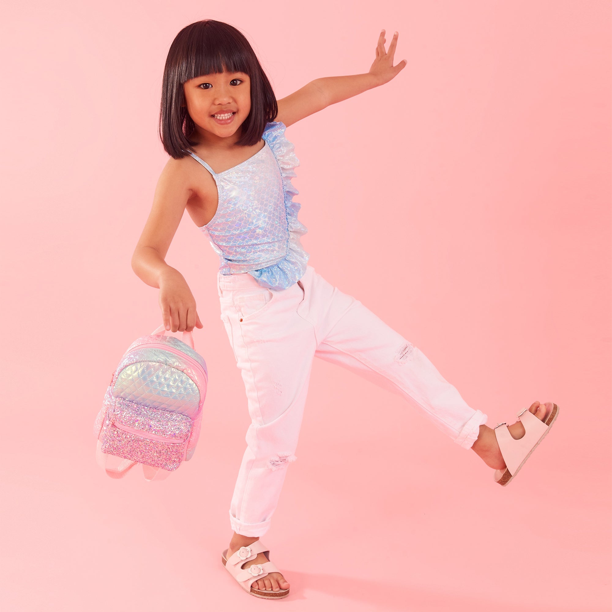 Accessorize London Girl's Mini Quilted Backpack