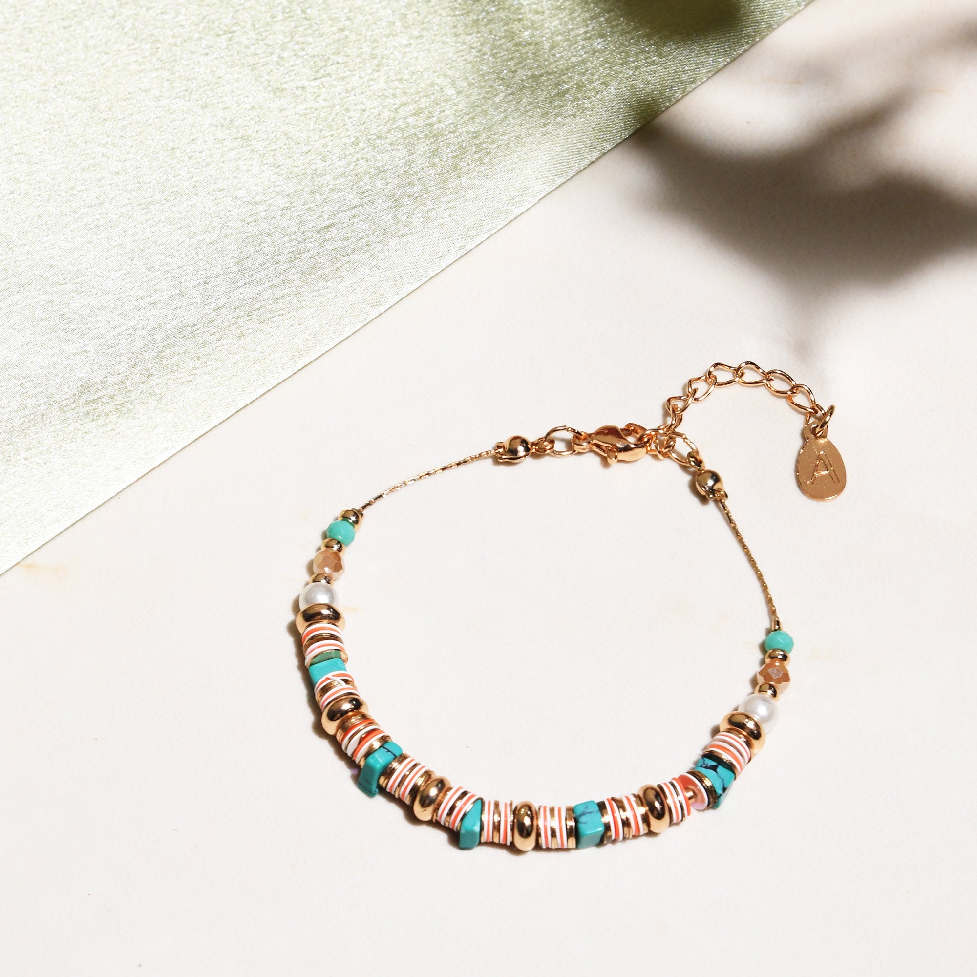 Accessorize London Women's Blue Beaded Clasp Bracelet