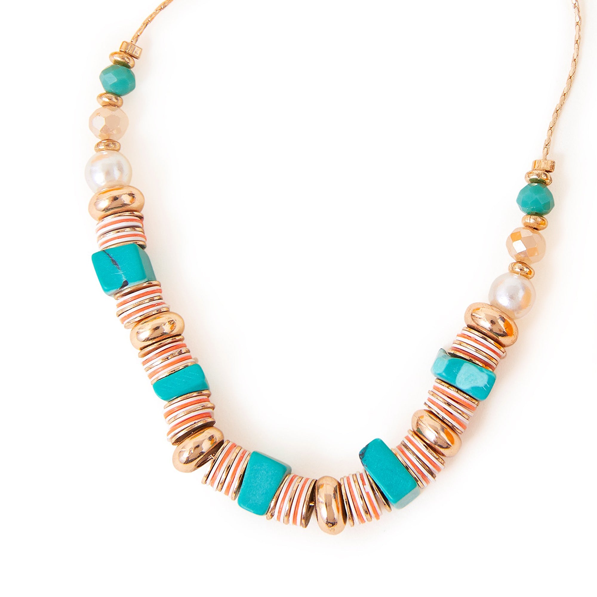 Accessorize London Women's Blue Beaded Clasp Bracelet