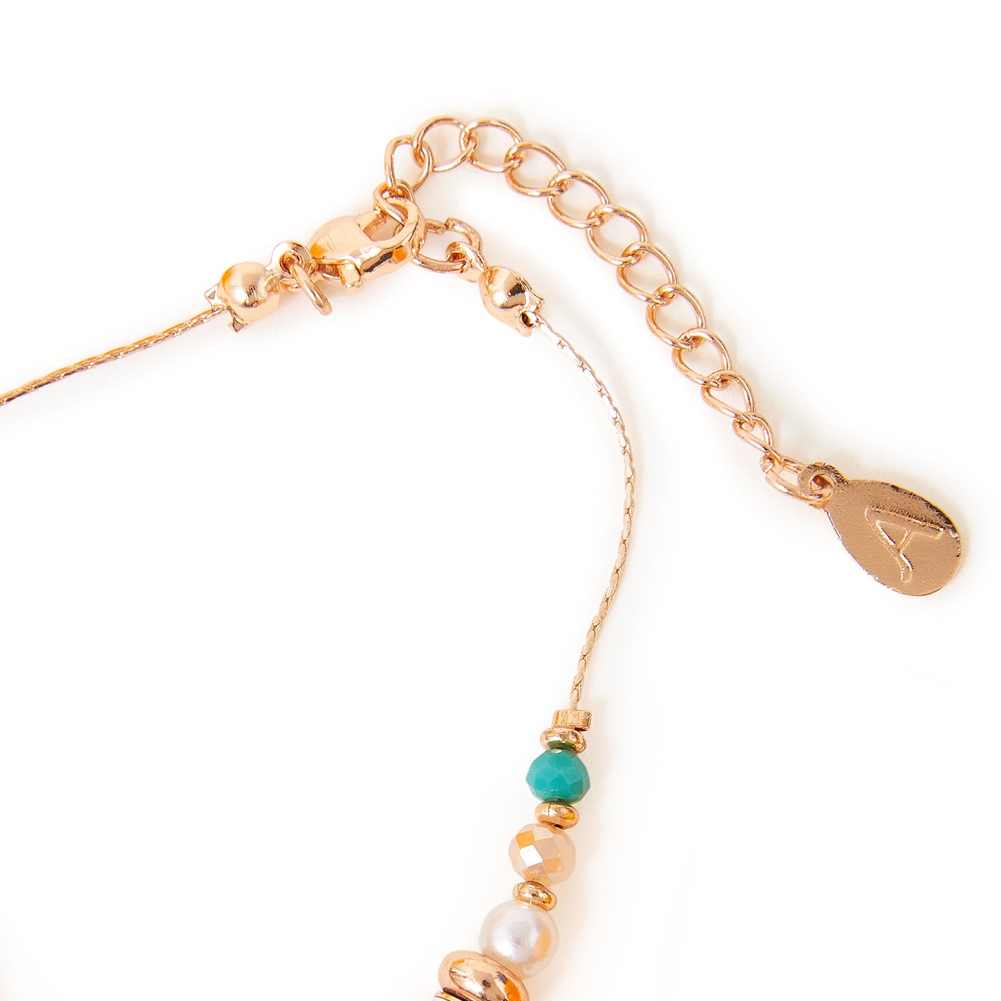 Accessorize London Women's Blue Beaded Clasp Bracelet