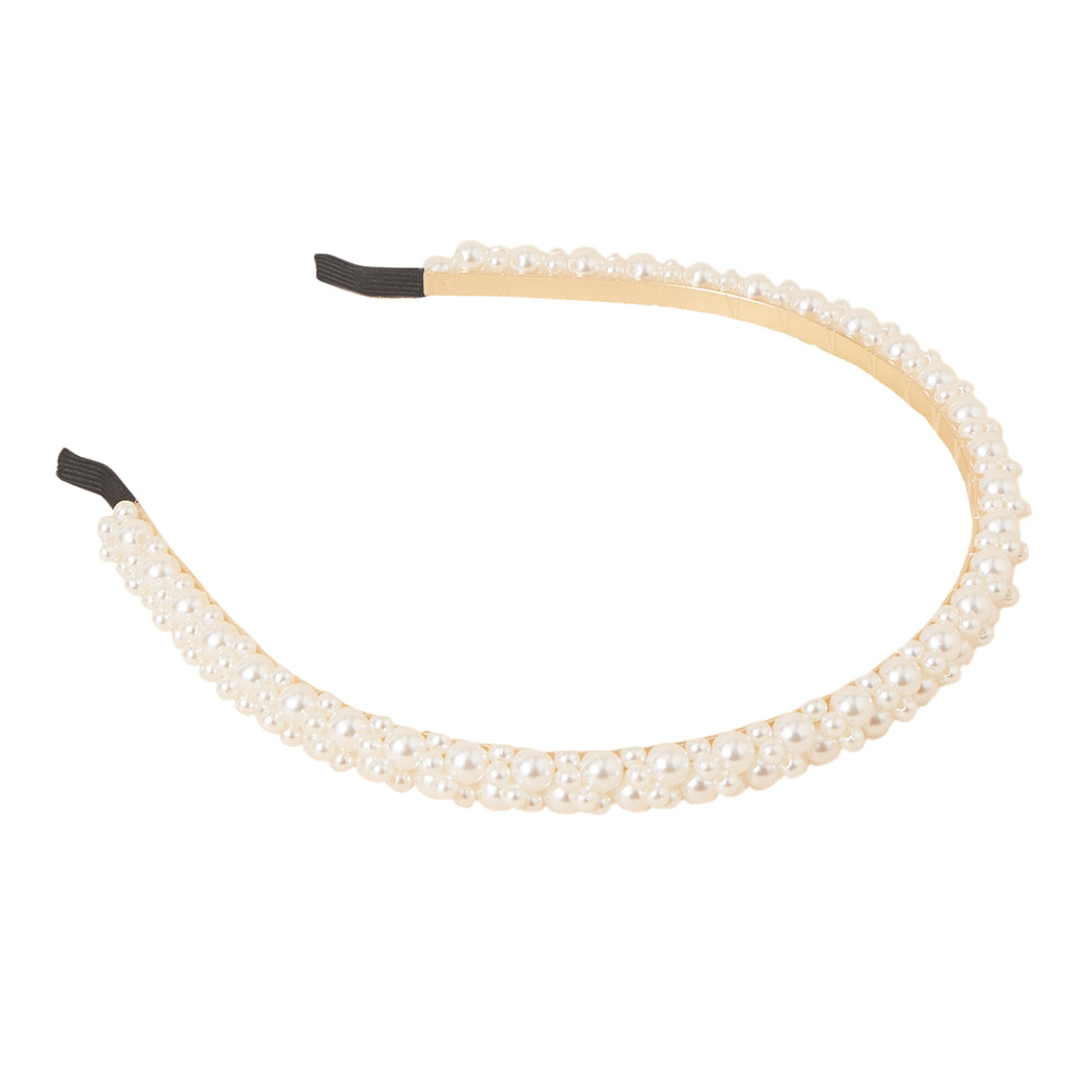 Accessorize London Women's Pearl Slim Headband
