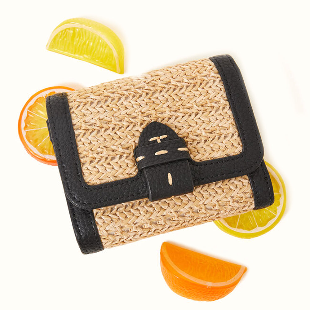 Buy Small Black Raffia Purse Online Accessorize India