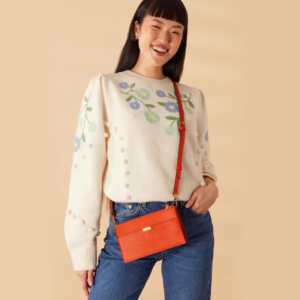 Buy Orange Small Zip Sling Bag Online