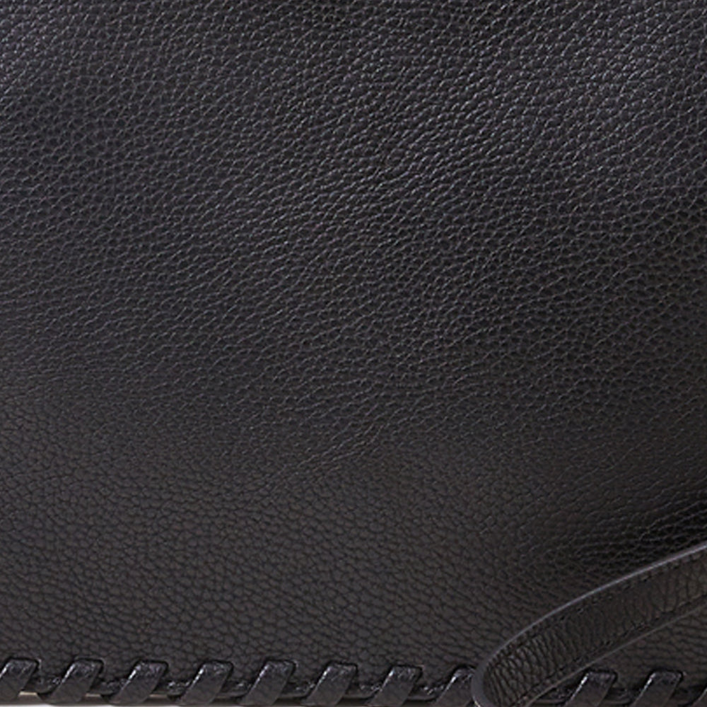 Accessorize London Black Whipstitch Double Pocket Sling Bag