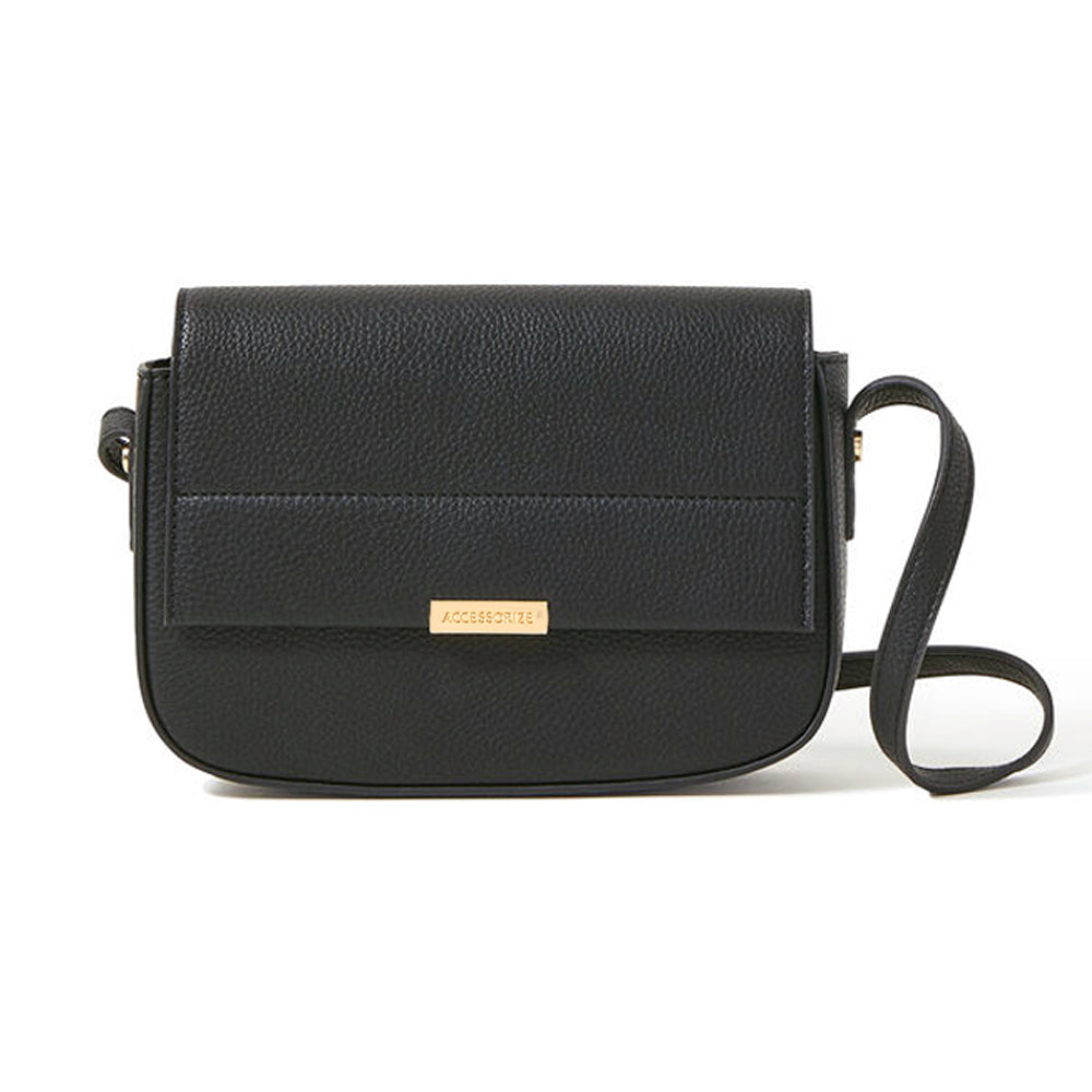 Black crossbody flap discount bag