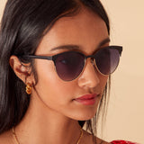 Matte Metal Detail Sunglasses