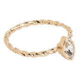 Accessorize London Women's Gold Crystal Ring Pack Small