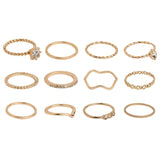 Accessorize London Women's Gold Crystal Ring Pack Large