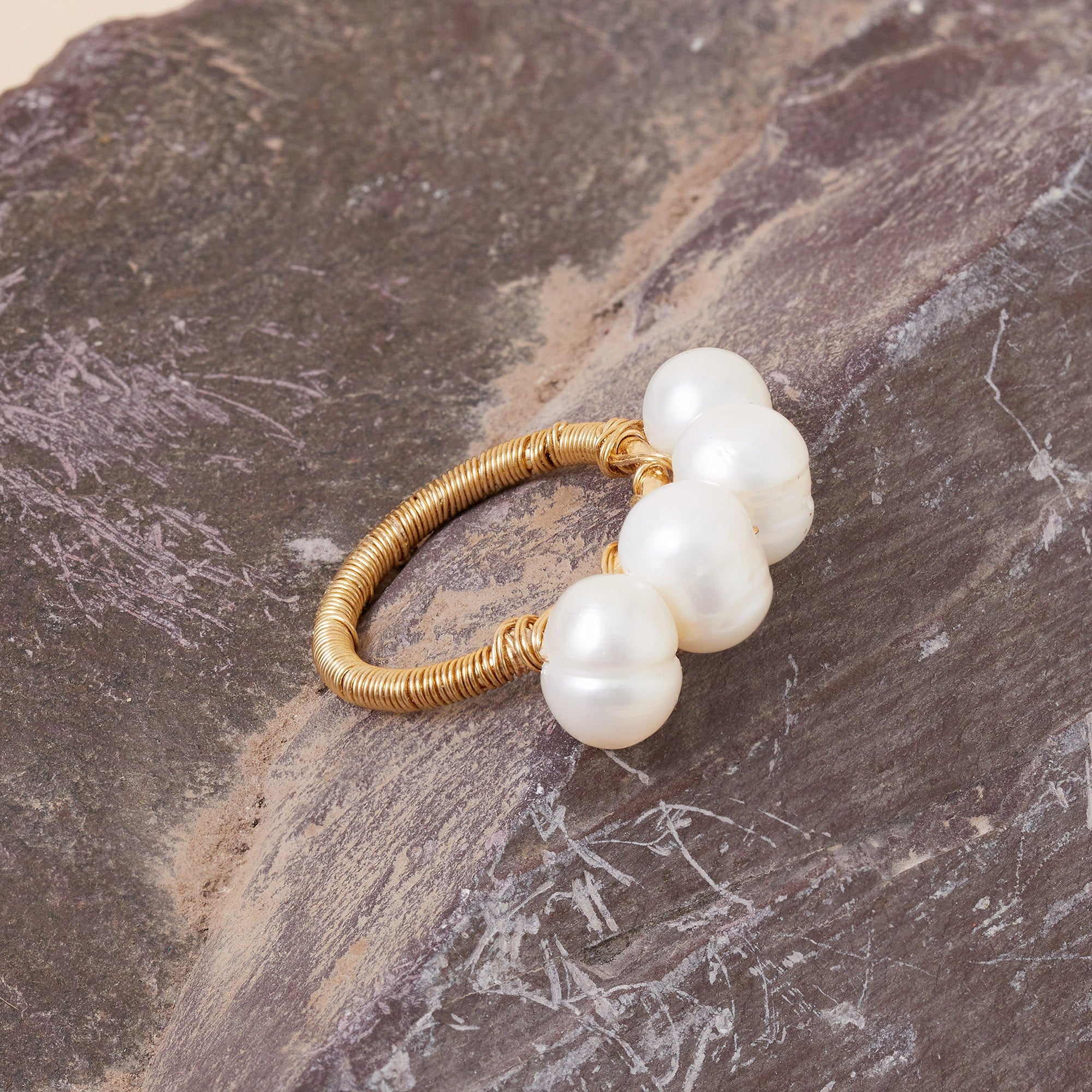 Multi Fresh Water Pearl Ring-Medium