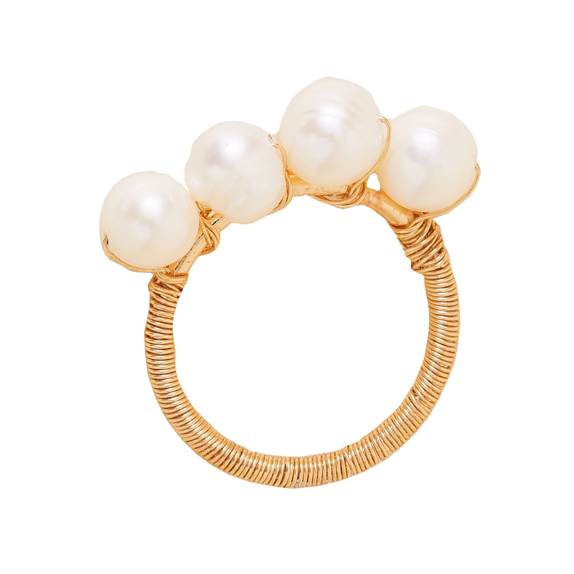 Multi Fresh Water Pearl Ring-Medium