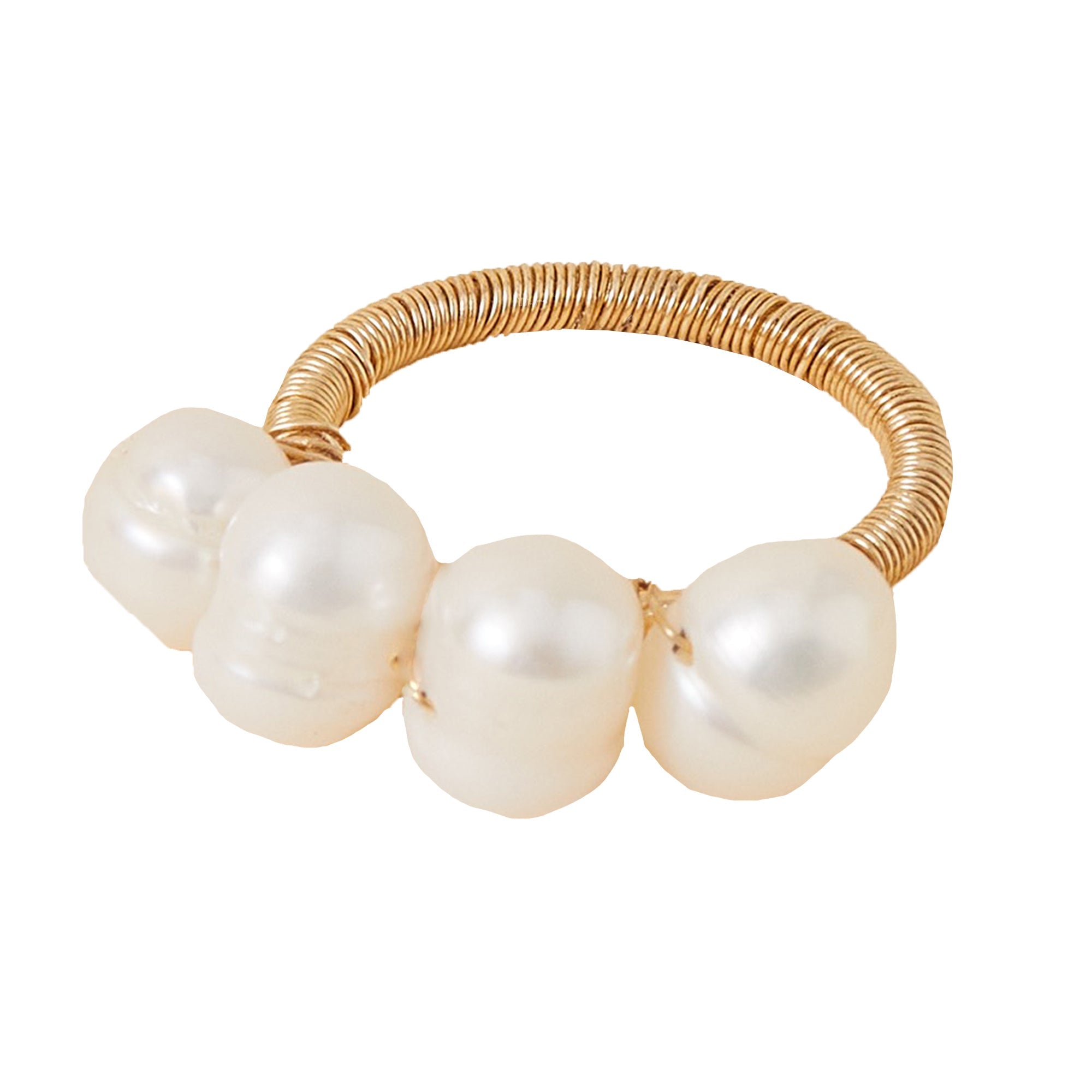 Multi Fresh Water Pearl Ring-Medium