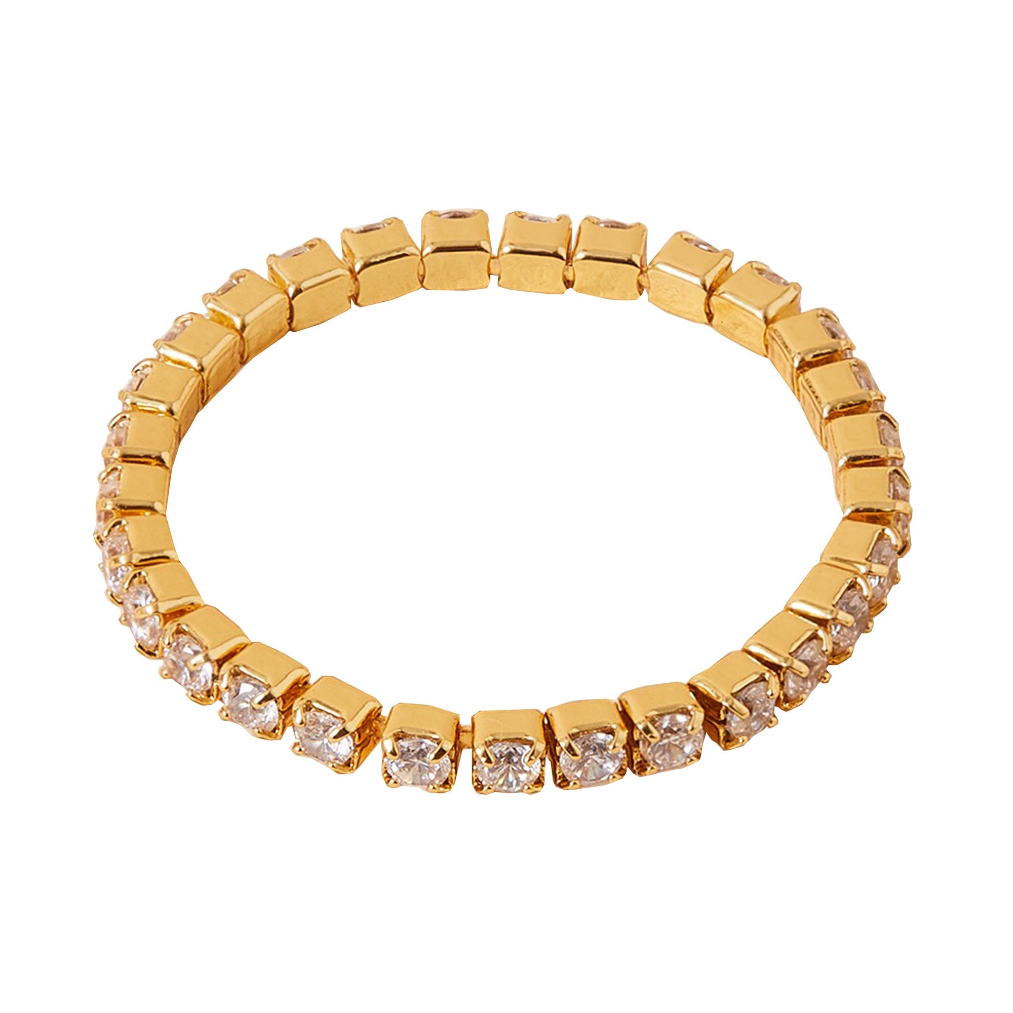 Real Gold Plated Z Sparkle Tennis Ring-Medium
