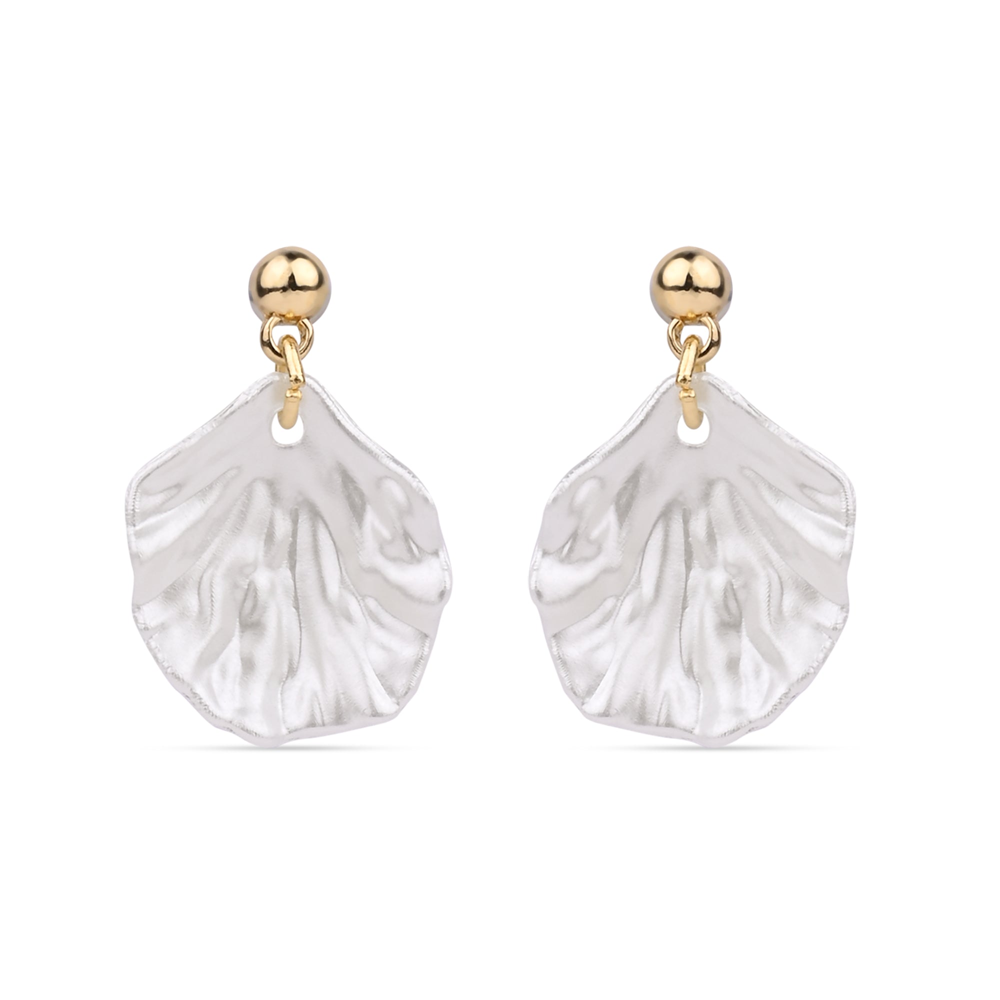Accessorize London Women's White Oyster Shell Earring