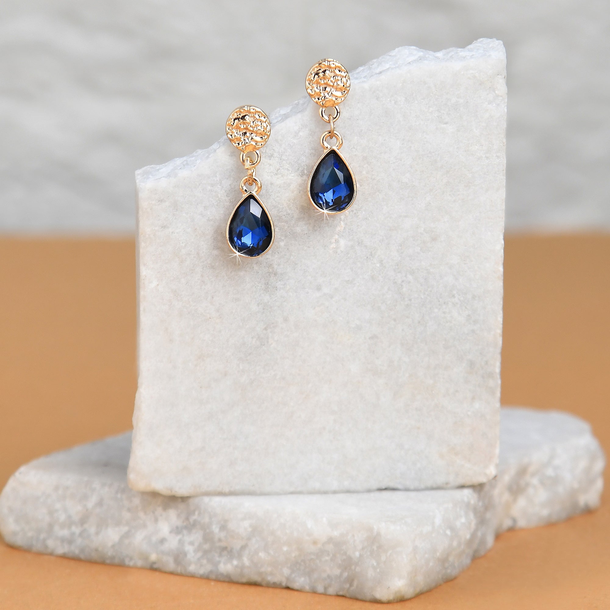 Gold stud drop clearance earrings