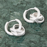 925 Pure Sterling Silver Plated Twisted Charm Hoops
