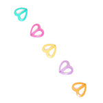 Pack of 5 Heart Hair Clips